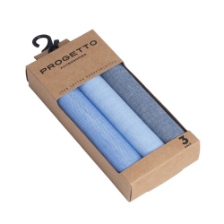 Zakdoeken blauw 3-pack