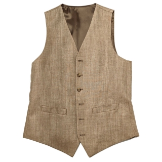 Beige camel gilet linnen