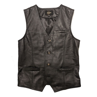 Leren gilet