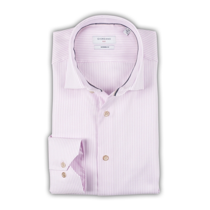 Giordano overhemd streep roze